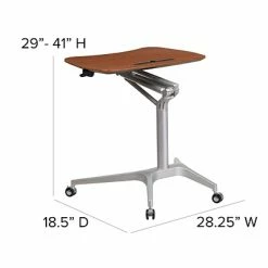 New 😀 Height-Adjustable Tables Flash Furniture 28"W Adjustable Desk, Laminate Wood (NAN-IP-10-GG) 🤩 -Desk Riser Store unnamed file 762