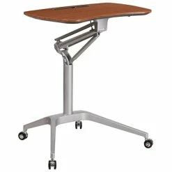 New 😀 Height-Adjustable Tables Flash Furniture 28"W Adjustable Desk, Laminate Wood (NAN-IP-10-GG) 🤩 -Desk Riser Store unnamed file 763