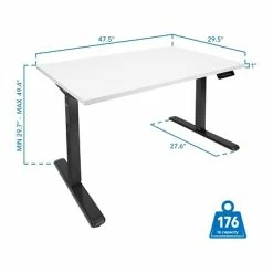 Discount 🌟 Sit & Stand Desks Mount-It! 30"-49"H Adjustable Electric Sit-Stand Desk, White/Black (MI-18063) 🌟 -Desk Riser Store unnamed file 770