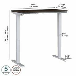 Cheapest 🔥 Height-Adjustable Tables Bush Business Furniture Move 40 Series 28''-48'' Adjustable Standing Desk, Mocha Cherry/Cool Gray Metallic (M4S4824MRSK) ⌛ -Desk Riser Store unnamed file 777