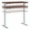 Cheap 🤩 Height-Adjustable Tables Bush Business Furniture Move 40 Series 28''-48'' Adjustable Standing Desk, Hansen Cherry/Cool Gray Metallic (M4S4824HCSK) 🛒