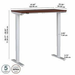 Cheap 🤩 Height-Adjustable Tables Bush Business Furniture Move 40 Series 28''-48'' Adjustable Standing Desk, Hansen Cherry/Cool Gray Metallic (M4S4824HCSK) 🛒 -Desk Riser Store unnamed file 785