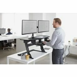 Budget 👏 Sit & Stand Desks 3M™ Precision XL Standing Desk, 42” W, Adjustable Desk Riser With Gel Wrist Rest And Precise™ Mouse Pad, Black (SD70B) ❤️ -Desk Riser Store unnamed file 80