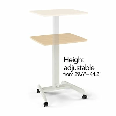 Best Sale 🎁 Union & Scale Sit & Stand Desks Union & Scale™ Essentials 30"-44"H Adjustable Standing Mobile Desk, Natural (UN60413-CC) ⌛ 4 Best Sale 🎁 Union & Scale Sit & Stand Desks Union & Scale™ Essentials 30"-44"H Adjustable Standing Mobile Desk, Natural (UN60413-CC) ⌛ - Image 2