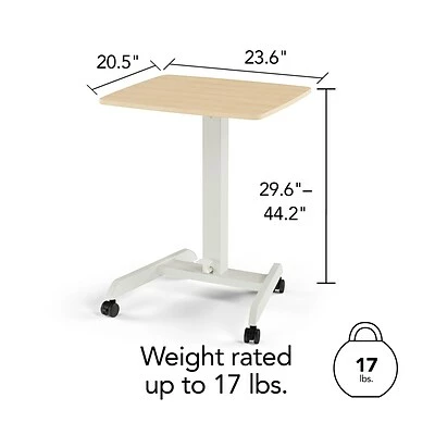Best Sale 🎁 Union & Scale Sit & Stand Desks Union & Scale™ Essentials 30"-44"H Adjustable Standing Mobile Desk, Natural (UN60413-CC) ⌛ 8 Best Sale 🎁 Union & Scale Sit & Stand Desks Union & Scale™ Essentials 30"-44"H Adjustable Standing Mobile Desk, Natural (UN60413-CC) ⌛ - Image 6