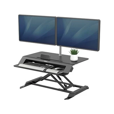 Hot Sale ✨ Height-Adjustable Tables Fellowes Lotus LT 4"-16" Standing Desk Converter, Black (8215001) ⌛ 8 Hot Sale ✨ Height-Adjustable Tables Fellowes Lotus LT 4"-16" Standing Desk Converter, Black (8215001) ⌛ - Image 6