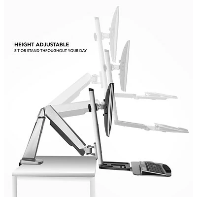 Best deal ๐ Sit & Stand Desks Mount-It! 20" Height Adjustable Standing Desk Mount, Silver (MI-7903) ๐งจ 4 Best deal ๐ Sit & Stand Desks Mount-It! 20" Height Adjustable Standing Desk Mount, Silver (MI-7903) ๐งจ - Image 2