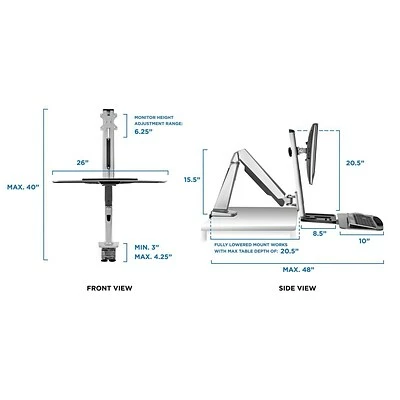 Best deal ๐ Sit & Stand Desks Mount-It! 20" Height Adjustable Standing Desk Mount, Silver (MI-7903) ๐งจ 7 Best deal ๐ Sit & Stand Desks Mount-It! 20" Height Adjustable Standing Desk Mount, Silver (MI-7903) ๐งจ - Image 5