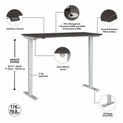 Wholesale 🔥 Height-Adjustable Tables Bush Business Furniture Move 40 Series 28"-48" Adjustable Standing Desk, Storm Gray/Cool Gray Metallic (M4S6030SGSK) 🎁 -Desk Riser Store unnamed file 859