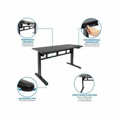 Discount 🔔 Sit & Stand Desks Mount-It! 29" - 47" Adjustable Desk, Black (MI-7999) ⭐ -Desk Riser Store unnamed file 867
