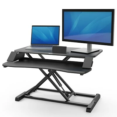 Discount ⌛ Height-Adjustable Tables Fellowes Corsivo 5"-16" Standing Desk Converter, Black (8091001) ✨ 4 Discount ⌛ Height-Adjustable Tables Fellowes Corsivo 5"-16" Standing Desk Converter, Black (8091001) ✨ - Image 2