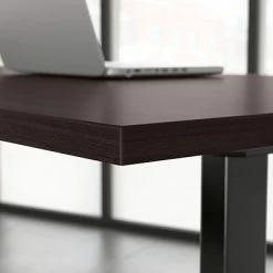 Promo 😀 Sit & Stand Desks Bush Business Furniture Move 60 Series 27"-48" Adjustable Standing Desk, Black Walnut/Black (M6S6030BWBK) 😉 -Desk Riser Store unnamed file 930