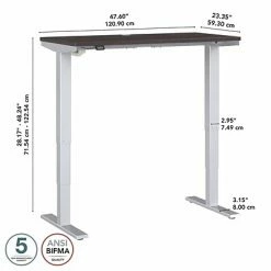 Deals 😉 Height-Adjustable Tables Bush Business Furniture Move 40 Series 28''-48'' Adjustable Standing Desk, Storm Gray/Cool Gray Metallic (M4S4824SGSK) 💯 -Desk Riser Store unnamed file 940