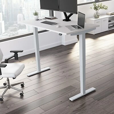 Best deal ๐ Height-Adjustable Tables Bush Business Furniture Move 40 Series 28''-48'' Adjustable Standing Desk, White/Cool Gray Metallic (M4S6030WHSK) ๐งจ 4 Best deal ๐ Height-Adjustable Tables Bush Business Furniture Move 40 Series 28''-48'' Adjustable Standing Desk, White/Cool Gray Metallic (M4S6030WHSK) ๐งจ - Image 2