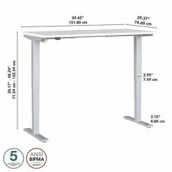 Best deal ๐ Height-Adjustable Tables Bush Business Furniture Move 40 Series 28''-48'' Adjustable Standing Desk, White/Cool Gray Metallic (M4S6030WHSK) ๐งจ 14 Best deal ๐ Height-Adjustable Tables Bush Business Furniture Move 40 Series 28''-48'' Adjustable Standing Desk, White/Cool Gray Metallic (M4S6030WHSK) ๐งจ -Desk Riser Store unnamed file 952