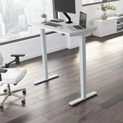 New ⭐ Height-Adjustable Tables Bush Business Furniture Move 40 Series 28''-48'' Adjustable Standing Desk, White/Cool Gray Metallic (M4S4824WHSK) 🔥 -Desk Riser Store unnamed file 962