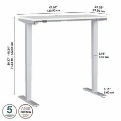 New ⭐ Height-Adjustable Tables Bush Business Furniture Move 40 Series 28''-48'' Adjustable Standing Desk, White/Cool Gray Metallic (M4S4824WHSK) 🔥 -Desk Riser Store unnamed file 965