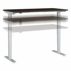 Coupon 😍 Height-Adjustable Tables Bush Business Furniture Move 40 Series 28"-48" Adjustable Standing Desk, Mocha Cherry/Cool Gray Metallic (M4S6030MRSK) 🥰